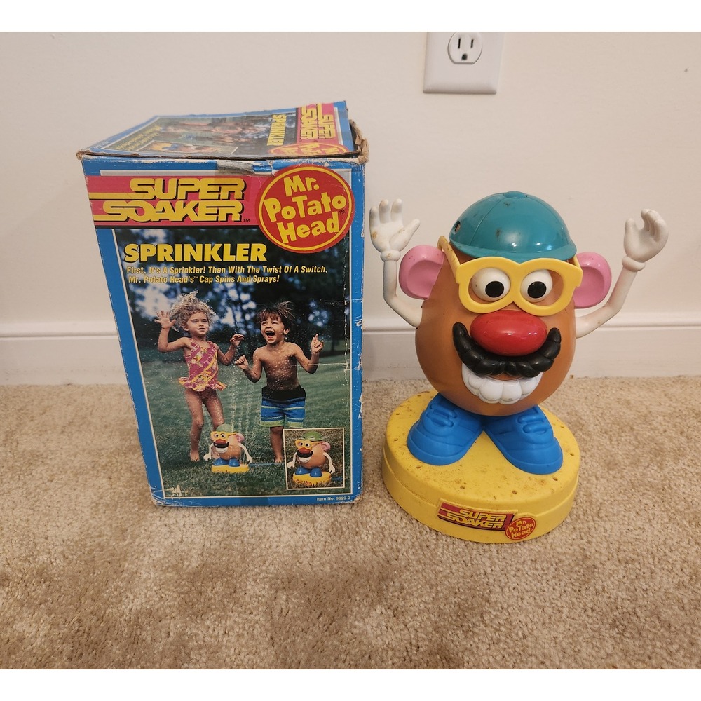 Vintage 1992 Super Soaker Mr Potato Head Sprinkler Larami Toy with Box